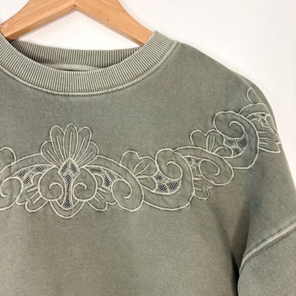 American Eagle Cropped Sweatshirt with Mesh Detail Size XS - Picture 6 of 7